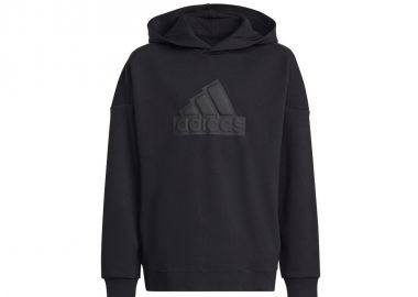 Adidas Παιδικό Φούτερ με Κουκούλα Μαύρο Future Icons Logo Hooded HR6301 - adidas performance - 