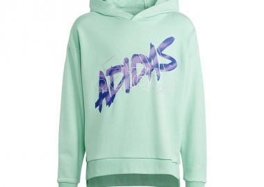 Adidas Παιδικό Φούτερ με Κουκούλα Πράσινο HR5825 - adidas performance - 