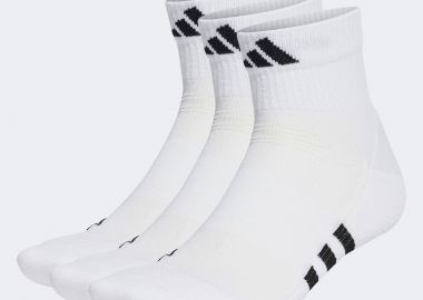 ADIDAS PERFORMANCE CUSHIONED MID-CUT SOCKS 3 PAIRS ΑΣΠΡΟ - ADIDAS PERFORMANCE - 