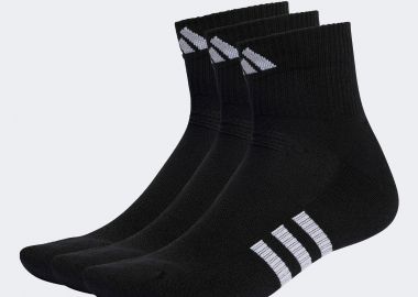 ADIDAS PERFORMANCE CUSHIONED MID-CUT SOCKS 3 PAIRS ΜΑΥΡΟ - ADIDAS PERFORMANCE - 