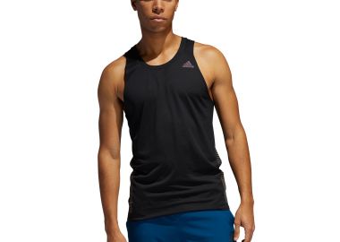 ADIDAS RISE UP N RUN SINGLET ΜΑΥΡΟ - ADIDAS PERFORMANCE - 