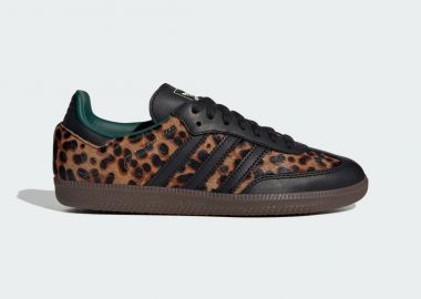 adidas Samba OG Black Green Leopard Women's JI2735 MBS - adidas Originals - 