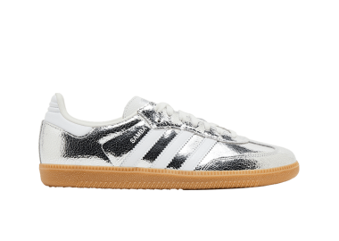 adidas Samba OG Silver Metallic Cracked Leather Women's JR0035 MBS - adidas Originals - 