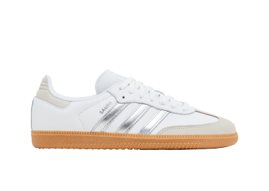 adidas Samba OG White Silver Metallic Grey Women's JI2725 MBS - adidas Originals - 