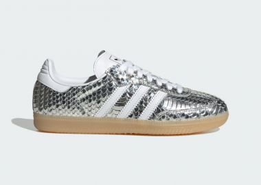 adidas Samba Patent Snakeskin Silver Metallic Women's IH9016 MBS - adidas Originals - 