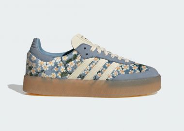 adidas Sambae Liberty London Floral Embroidery Blue Cream White Women's JQ6046 MBS - adidas Originals - 