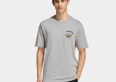 ADIDAS SNACK COOKIE GRAPHIC T-SHIRT ΓΚΡΙ - ADIDAS PERFORMANCE - 