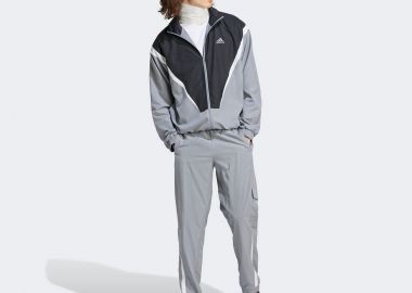 ADIDAS SPORTSWEAR WOVEN NON-HOODED TRACK SUIT ΓΚΡΙ - ADIDAS PERFORMANCE - 