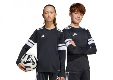 adidas Squadra 25 Long Sleeve Jersey for Kids Black and White JJ0047 - adidas performance - 