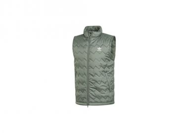 Adidas SST Puffy Αμάνικο Ανδρικό Μπουφάν Puffer Πράσινο DH5033 - adidas performance - 