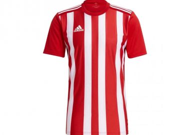 Adidas Striped 21 Αθλητικό Ανδρικό T-shirt Κόκκινο με Ρίγες GN7624 - adidas performance - 