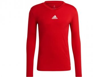 Adidas Team Base Ανδρική Αθλητική Μπλούζα Μακρυμάνικη με Λαιμόκοψη Τύπου V Κόκκινη GN5674 - adidas performance - 