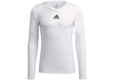 Adidas Team Base Ανδρική Αθλητική Μπλούζα Μακρυμάνικη με Λαιμόκοψη Τύπου V Λευκή GN5676 - adidas performance - 