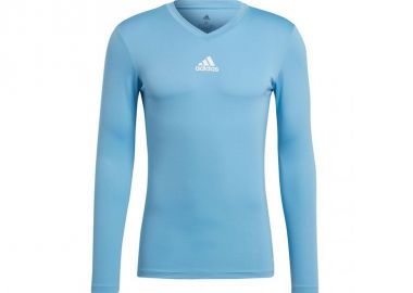 Adidas Team Base Ανδρική Αθλητική Μπλούζα Μακρυμάνικη με Λαιμόκοψη Τύπου V Light Blue GN7507 - adidas performance - 