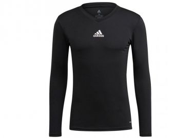 Adidas Team Base Ανδρική Αθλητική Μπλούζα Μακρυμάνικη με Λαιμόκοψη Τύπου V Μαύρη GN5677 - adidas performance - 