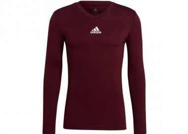 Adidas Team Base Ανδρική Μπλούζα Μακρυμάνικη Dark Red GN7503 - adidas performance - 