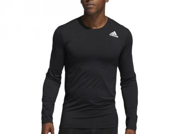 Adidas Techfit GM5038 Ανδρική Ισοθερμική Μακρυμάνικη Μπλούζα Compression Μαύρη - adidas performance - 