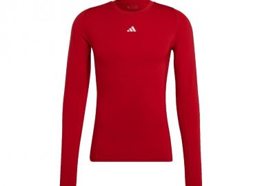 Adidas Techfit Langarm Ανδρική Μπλούζα Μακρυμάνικη Κόκκινη HP0639 - adidas performance - 
