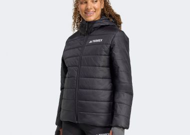 ADIDAS TERREX MULTI ESSENTIALS CLIMAWARM INSULATED HOODED JACKET ΜΑΥΡΟ - ADIDAS PERFORMANCE - 