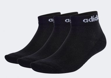ADIDAS THINK LINEAR ANKLE SOCKS 3 PAIRS ΜΑΥΡΟ - ADIDAS PERFORMANCE - 