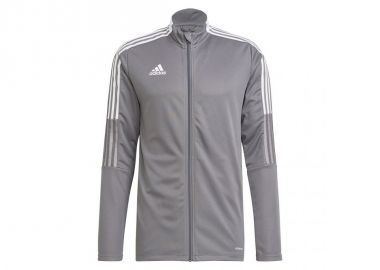 Adidas Tiro 21 Ανδρική Φούτερ Ζακέτα με Τσέπες Γκρι GM7306 - adidas performance - 