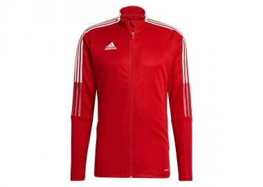 Adidas Tiro 21 Ανδρική Φούτερ Ζακέτα με Τσέπες Κόκκινη GM7308 - adidas performance - 