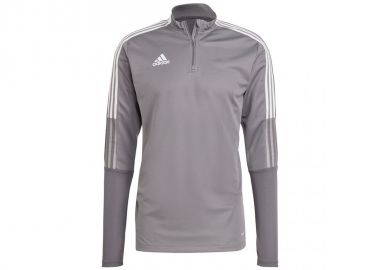 Adidas Tiro 21 Ανδρική Μπλούζα με Φερμουάρ Μακρυμάνικη Γκρι GH7301 - adidas performance - 