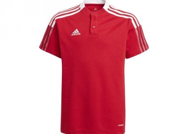 Adidas Tiro 21 Ανδρική Μπλούζα με Κουμπιά Κοντομάνικη Team Power Red GM7346 - adidas performance - 