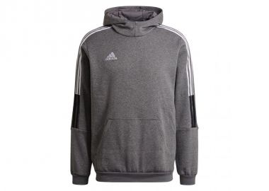 Adidas Tiro 21 Ανδρικό Φούτερ με Κουκούλα και Τσέπες Γκρι GP8805 - adidas performance - 