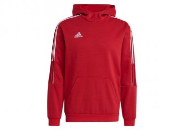 Adidas Tiro 21 Ανδρικό Φούτερ με Κουκούλα και Τσέπες Κόκκινο GM7353 - adidas performance - 