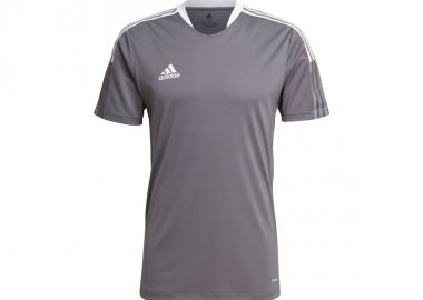 Adidas Tiro 21 Jersey Αθλητικό Ανδρικό T-shirt Γκρι με Λογότυπο GM7587 - adidas performance - 