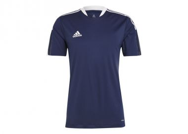 Adidas Tiro 21 Training Jersey Αθλητικό Ανδρικό T-shirt Navy Μπλε με Λογότυπο GM7585 - adidas performance - 