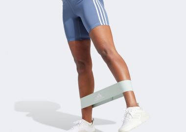 ADIDAS TRAINING ESSENTIALS 3-STRIPES HIGH-WAISTED SHORT LEGGINGS ΜΠΛΕ - ADIDAS PERFORMANCE - 