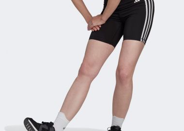ADIDAS TRAINING ESSENTIALS 3-STRIPES HIGH WAISTED TIGHTS ΜΑΥΡΟ - ADIDAS PERFORMANCE - 