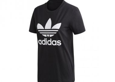 Adidas Trefoil Γυναικείο Αθλητικό T-shirt Μαύρο FM3311 - adidas Originals - 