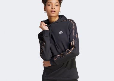 ADIDAS VIBRANT PRINT 3-STRIPES HOODIE ΜΑΥΡΟ - ADIDAS PERFORMANCE - 