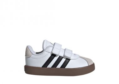 Adidas VL Court 30 Skateboarding Shoes for Kids White and Gray ID9157 - adidas performance - 