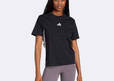 ADIDAS WOMEN'S 3-STRIPES ESSENTIALS T-SHIRT ΜΑΥΡΟ - ADIDAS PERFORMANCE - 