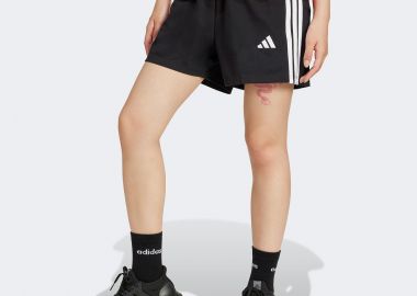 ADIDAS WOMEN'S ESSENTIALS 3-STRIPES COTTON SHORTS ΜΑΥΡΟ - ADIDAS PERFORMANCE - 