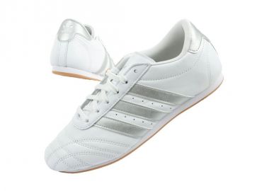 Adidas women's sports shoes Taekwondo Lace white fashionable leather - adidas performance - 