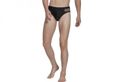 Adidas Wording Ανδρικό Μαγιό Slip Μαύρο HT2067 - adidas performance - 