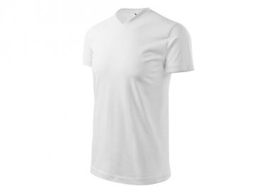 Adler Heavy Vneck Ανδρικό Διαφημιστικό T-shirt Κοντομάνικο σε Λευκό Χρώμα MLI-11100 - Adler - 