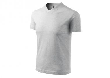Adler Vneck U MLI10203 Ανδρικό Διαφημιστικό T-shirt Κοντομάνικο σε Γκρι Χρώμα MLI-10203 - Adler - 