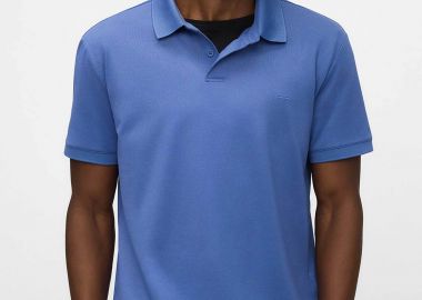 Adolfo Domínguez ανδρική μπλούζα πόλο με λογότυπο Regular Fit - 174051625 Μπλε - ADOLFO DOMINGUEZ - 