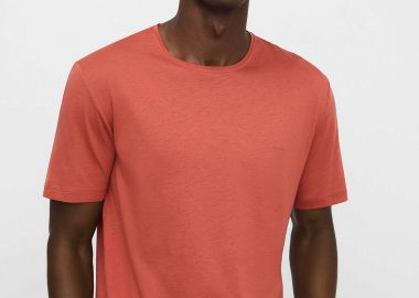 Adolfo Domínguez ανδρικό T-shirt μονόχρωμο - 172061203 Κοραλί - ADOLFO DOMINGUEZ - 