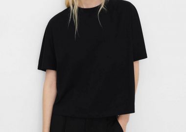 Adolfo Domínguez γυναικείο Τ-Shirt με στρογγυλή λαιμόκοψη - 272061781 Μαύρο - ADOLFO DOMINGUEZ - 