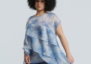 Αέρινη μπλούζα με tie-dye και στρώσεις - MAT FASHION - 