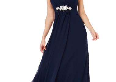 αέρινο princess maxi φόρεμα σε μπλε navy - PerfectDress.gr - 