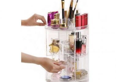ακρυλικη διαφανη κοσμηματοθηκη - μπιζουτιερα cosmetic storage box rotative rack jn-820 - OEM - 17621