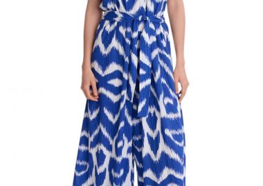 Ale Εμπριμέ Με Ζώνη 8921107-SKY BLUE Γυναικείο - Ale - 